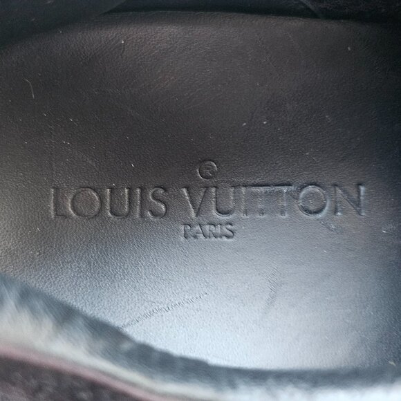 Louis Vuitton Men Sneaker Lace Up Shoes Black Suede/Fabric Upper Made in Italy 8 - Picture 12 of 12